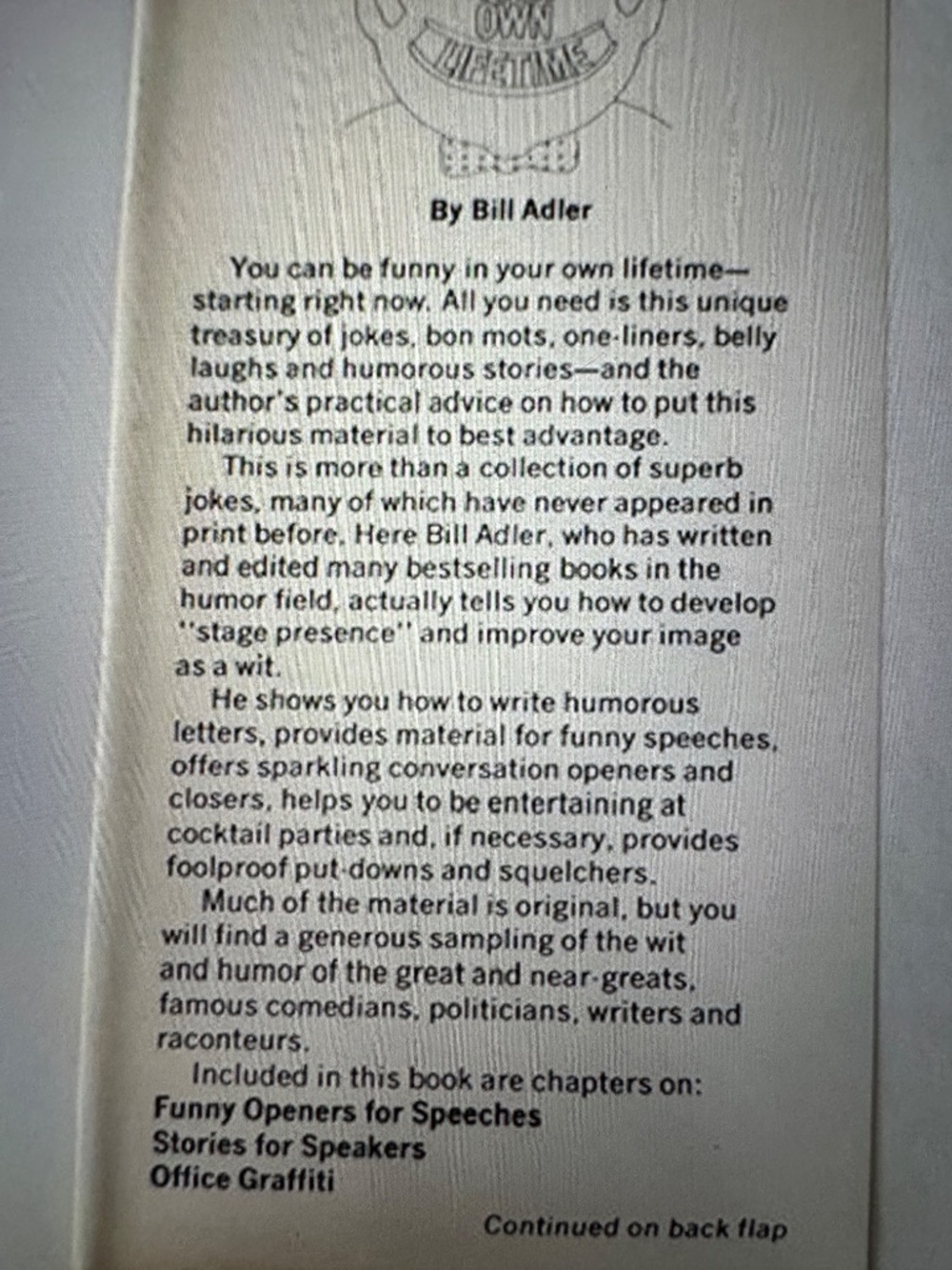 How To Be Funny In Your Own Lifetime - Picture 2 of 6